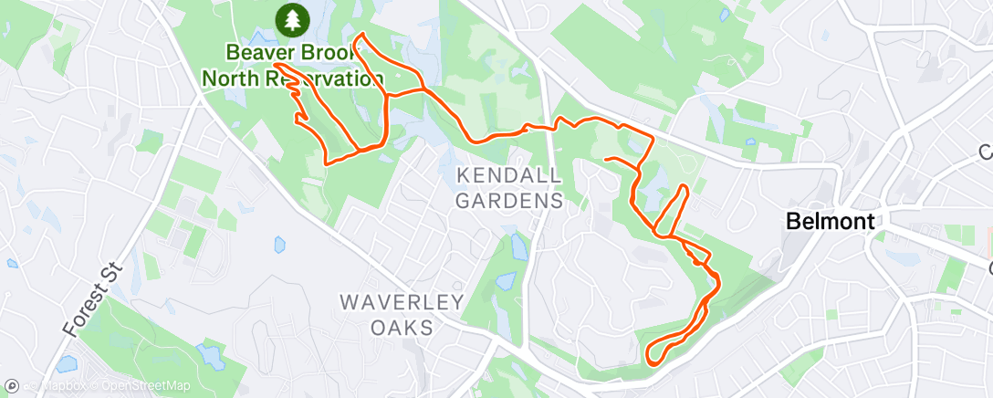 Map of the activity, Morning Mountain Bike Ride