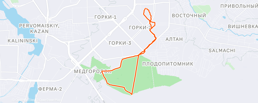 Карта физической активности (Afternoon Run)