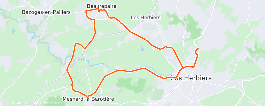 Map of the activity, Morning Ride