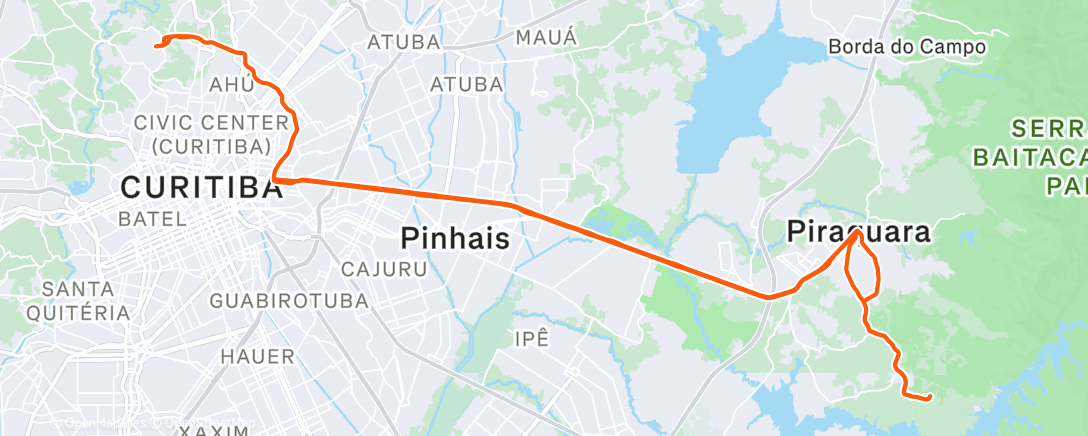 Map of the activity, Morning Ride