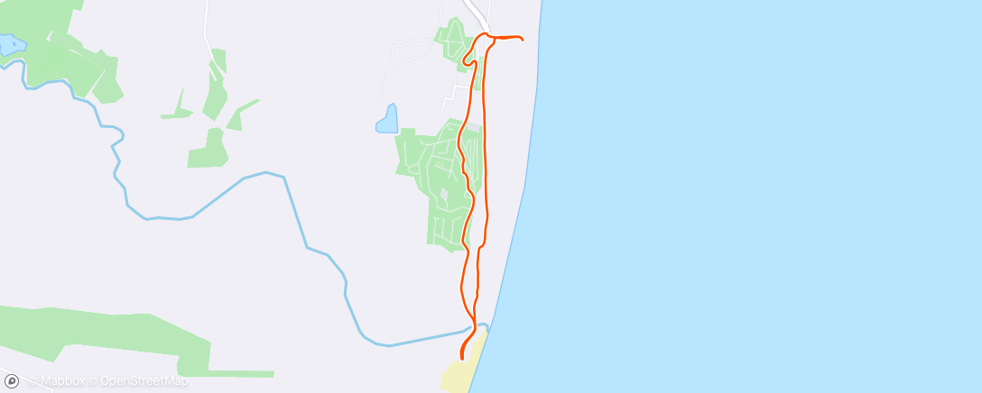 Map of the activity, Walk to recover from the journey to Kessingland