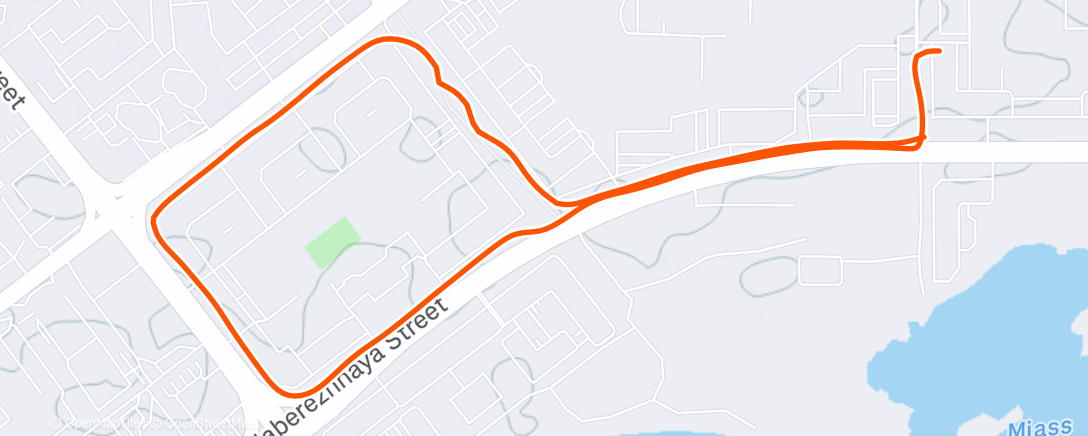 Map of the activity, Утренний забег