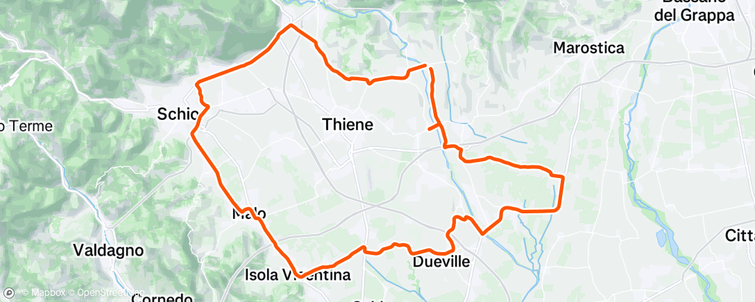 Mappa dell'attività Cycling