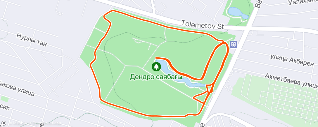 Map of the activity, ☀️ Шымкент Утренний забег