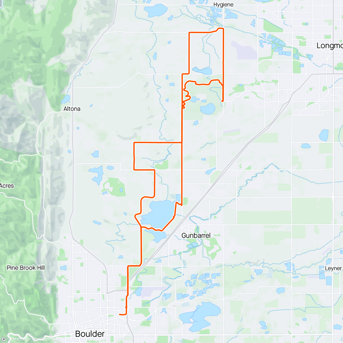 Map of the activity, Winter gravel
