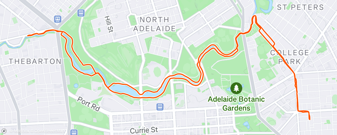 Map of the activity, Morning Run