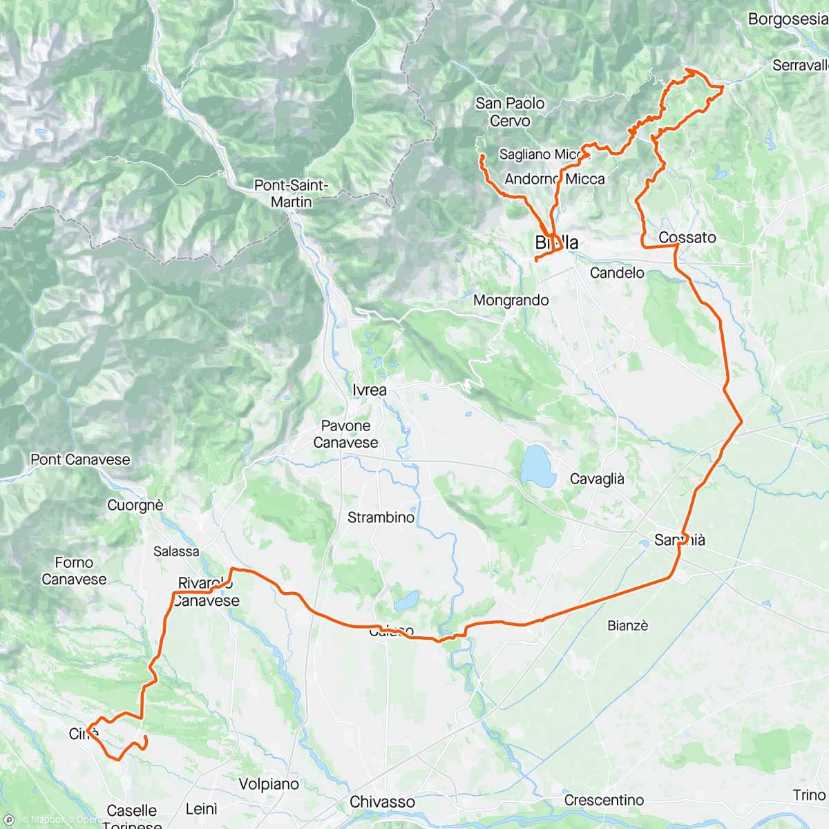Map of the activity, Tappa 2 di Giro d’Italia