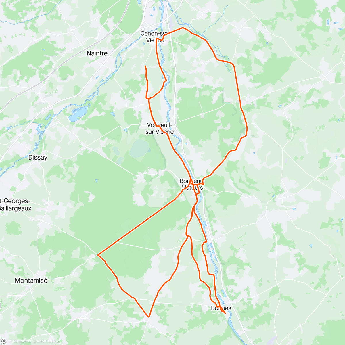 Карта физической активности (Gravel le matin et accompagner mes parents avec les cyclotouristes de Chatellerault 🤩)