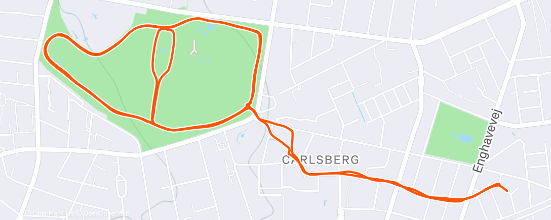 Map of the activity, Afternoon Run