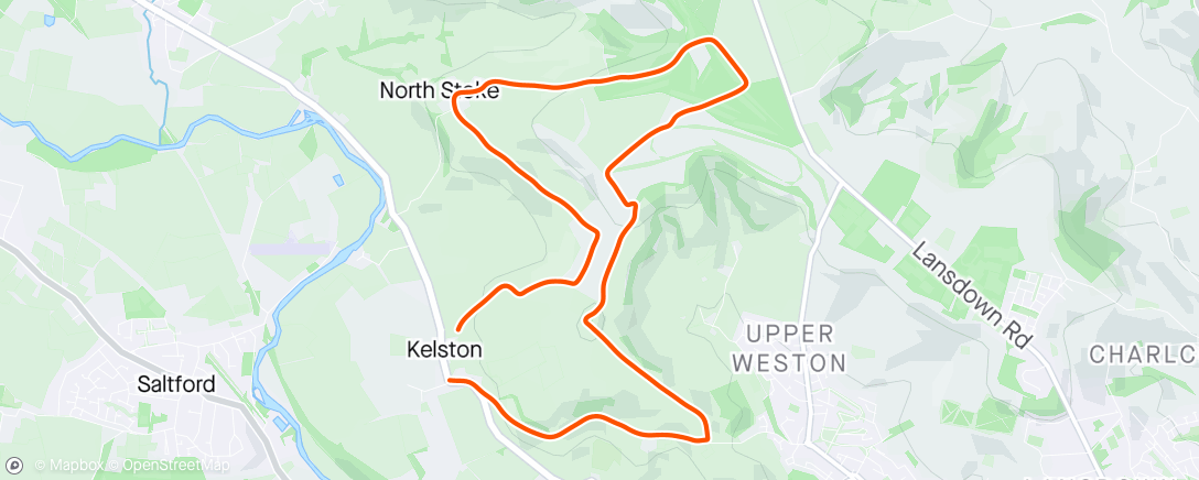 Map of the activity, Bath trail runners