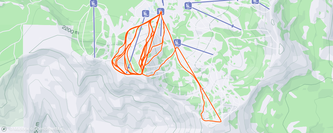 Map of the activity, Slopes - A morning skiing at Sugar Bowl Resort