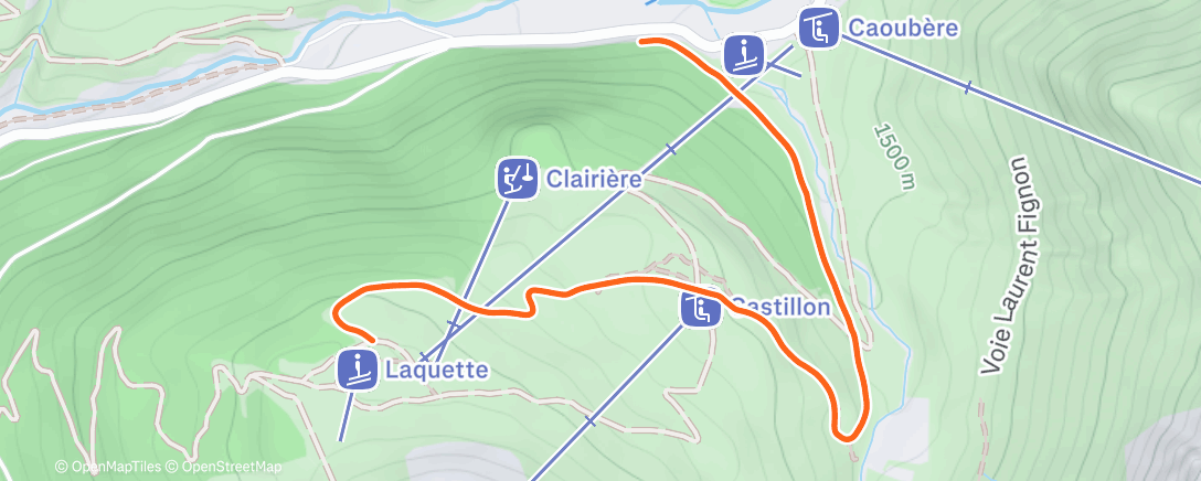 Map of the activity, Marche dans l'après-midi
