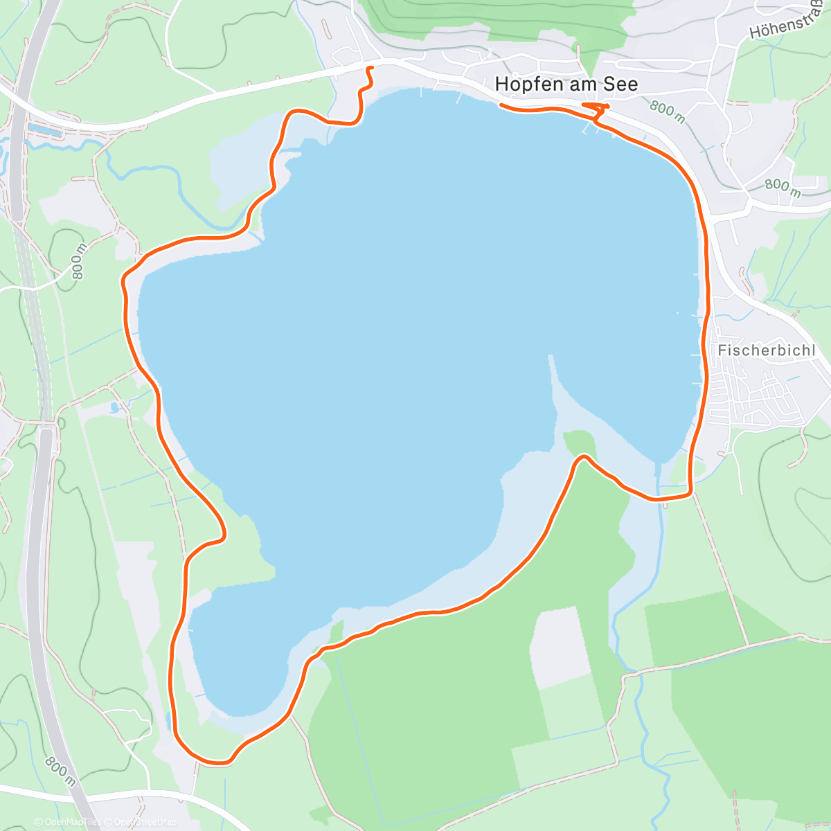 Карта физической активности (Vuelta al Hopfensee con amigos)