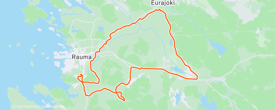 Map of the activity, Afternoon Ride