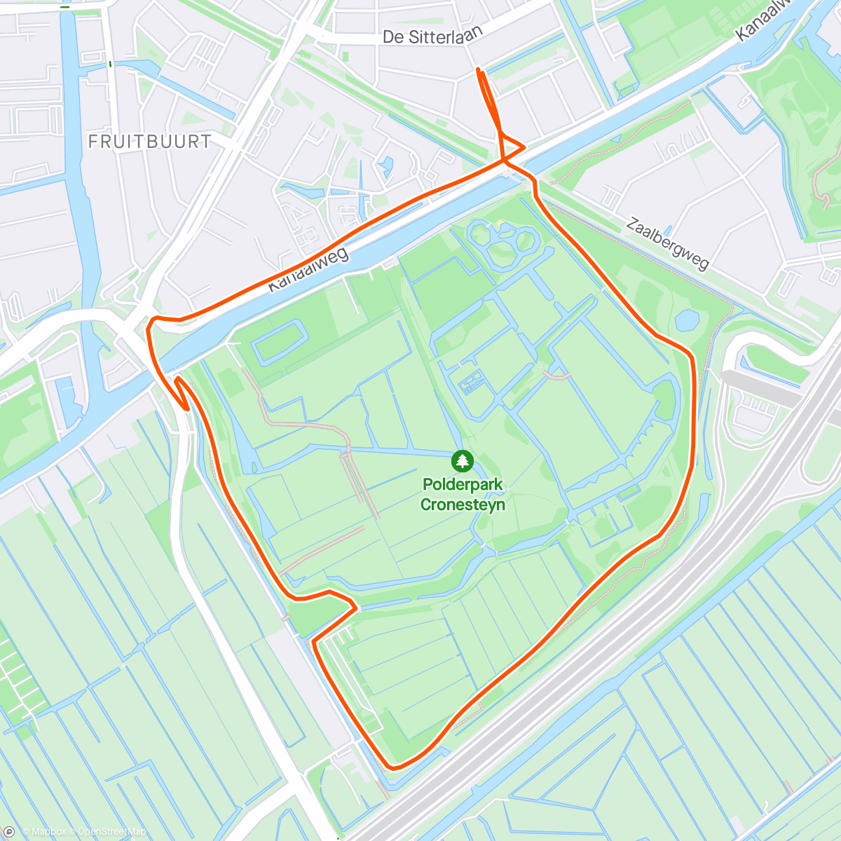 Map of the activity, Nieuwe schoenen inlopen voor zondag