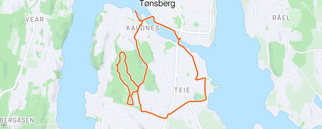 Map of the activity, Teieskogen osv