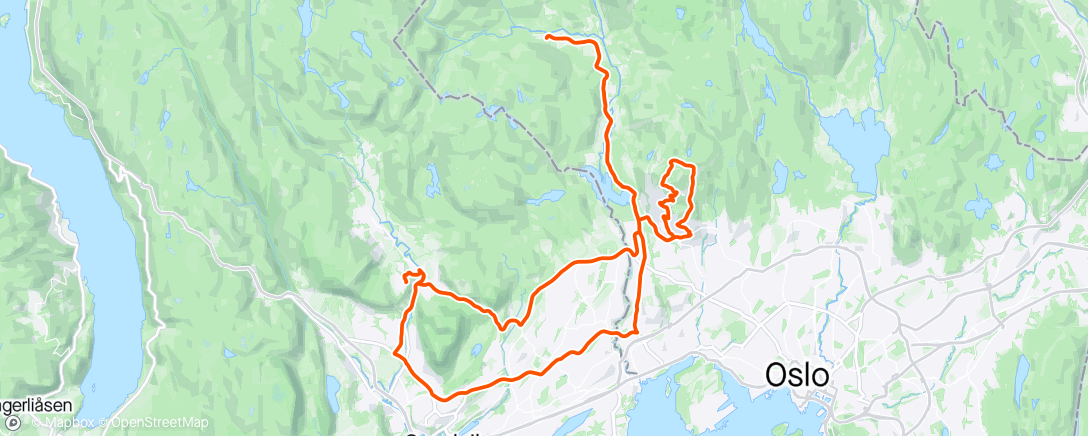 Map of the activity, Afternoon Ride km#1 Sørkedalen