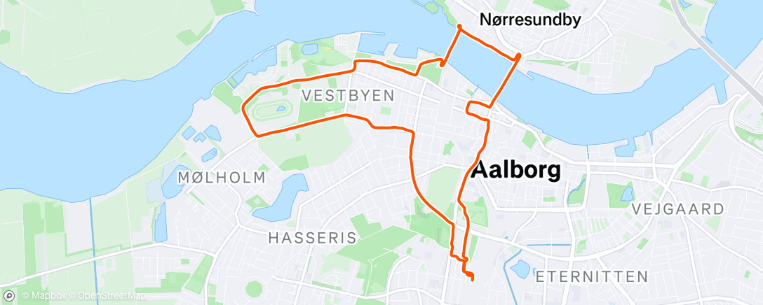 Map of the activity, Evening Run