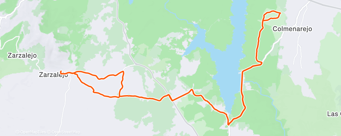 Map of the activity, Bicicleta de gravilla a la hora del almuerzo