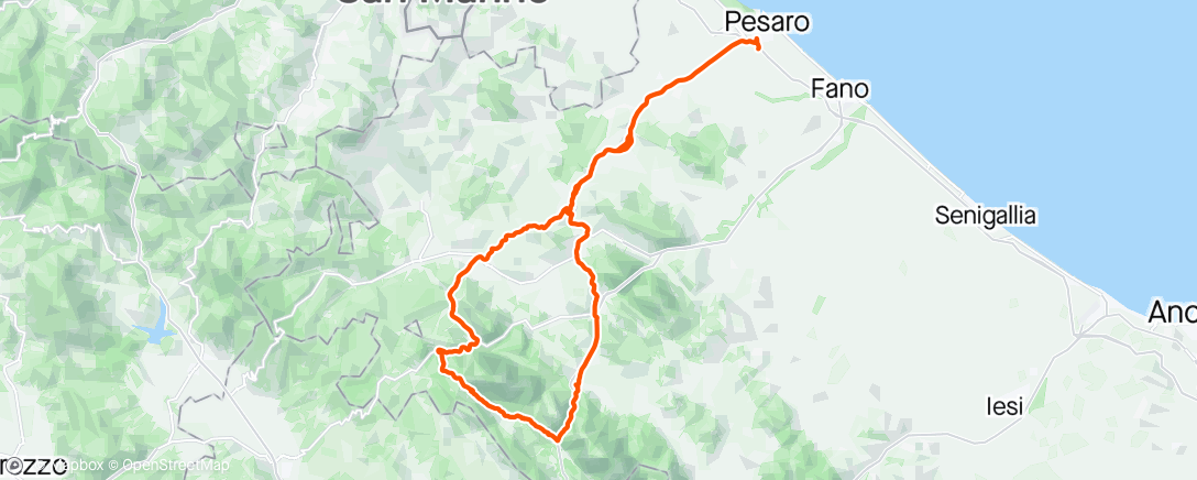 Map of the activity, Mattina Giro