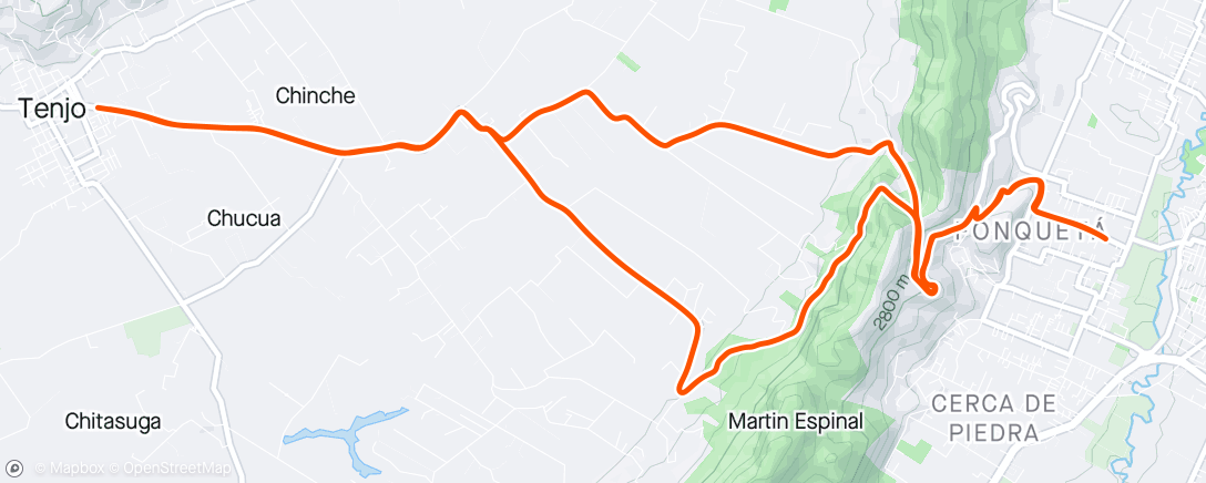 アクティビティ「Vuelta ciclista a la hora del almuerzo」の地図