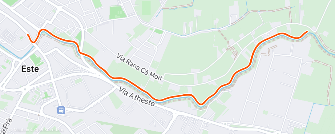 Map of the activity, Evening Run