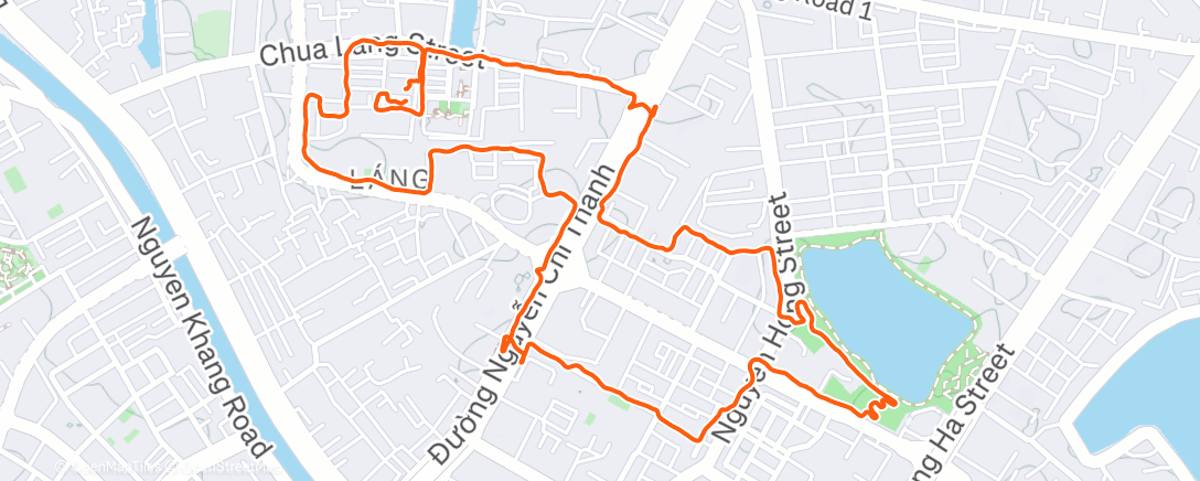 Map of the activity, Night Walk