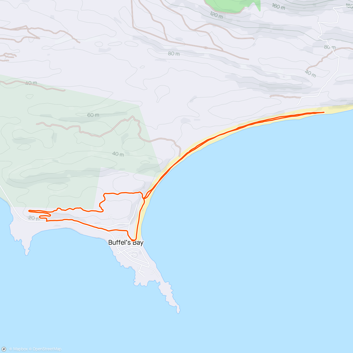 Map of the activity, Buffelsbaai