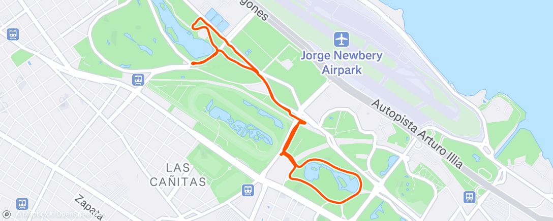 Map of the activity, Evening Run