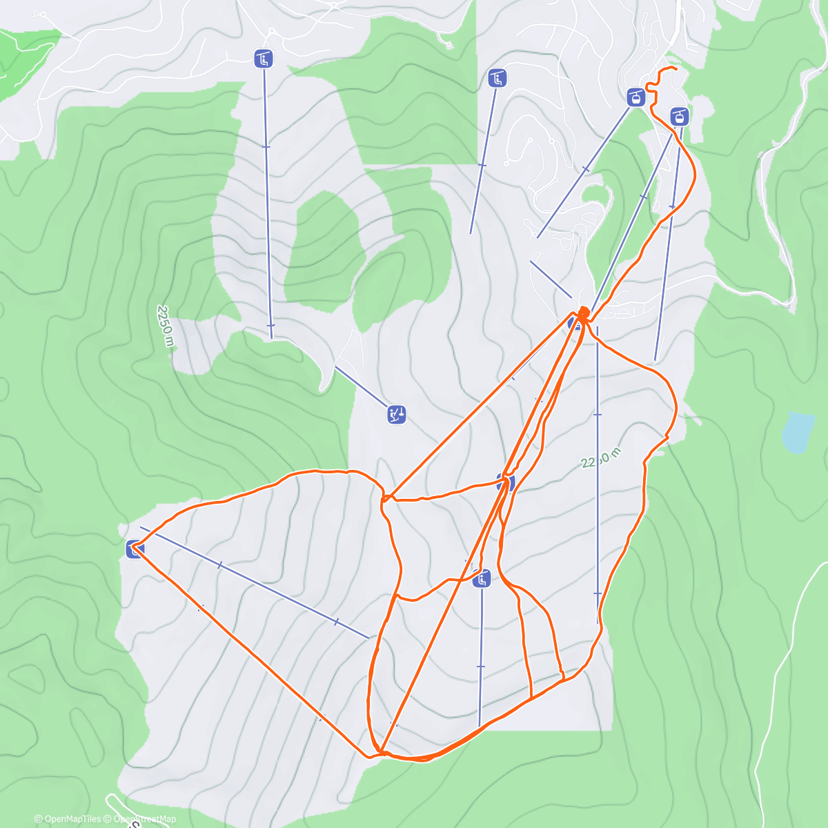 Map of the activity, Afternoon Alpine Ski
