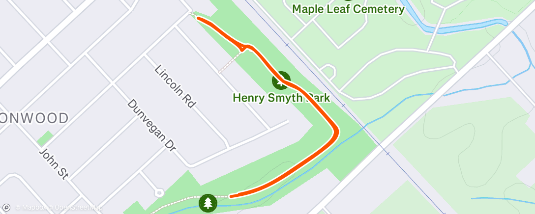 Map of the activity, Morning Walk