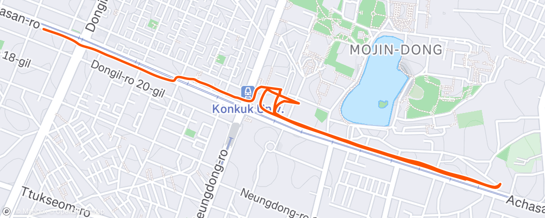 Map of the activity, Lunch Walk