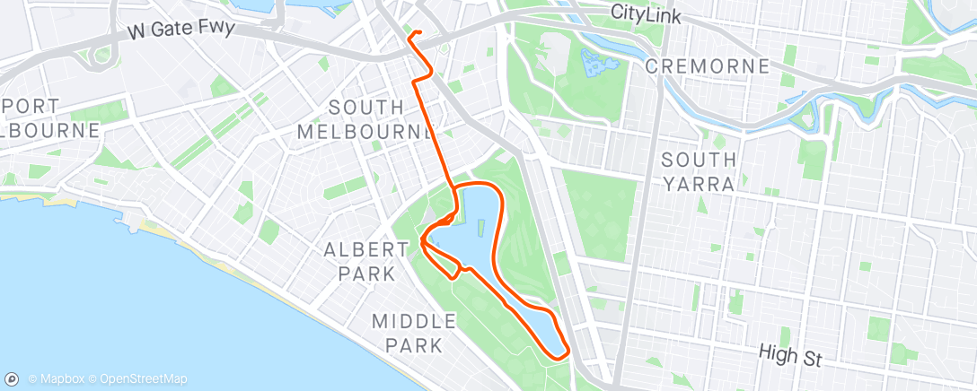 Map of the activity, Morning Run