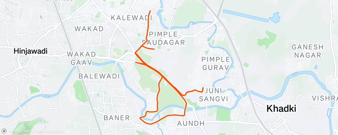 Map of the activity, Morning Run