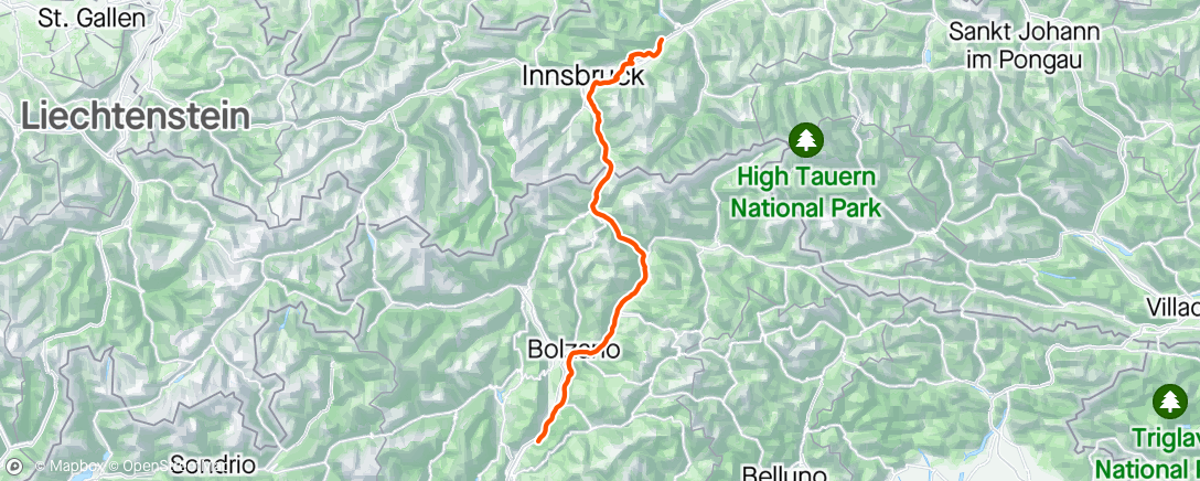 Map of the activity, Tour of the Alps - Stage 2