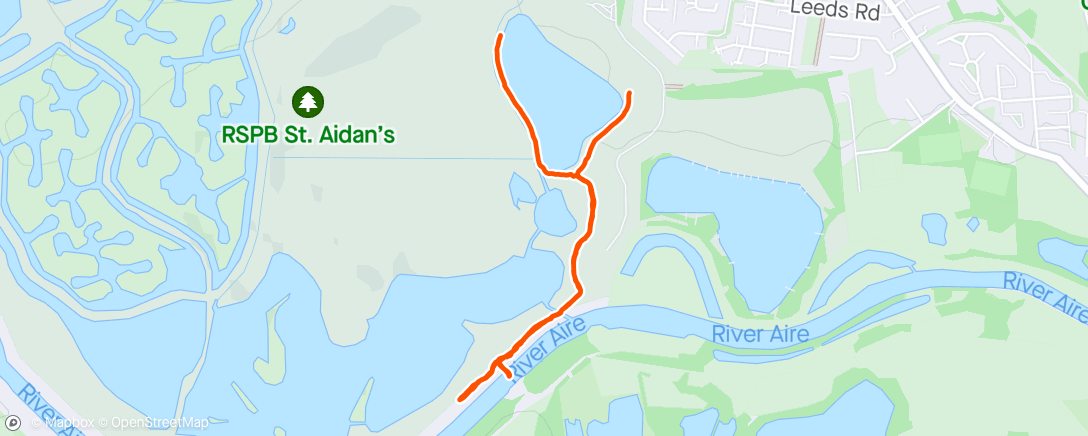 Map of the activity, St Aidens