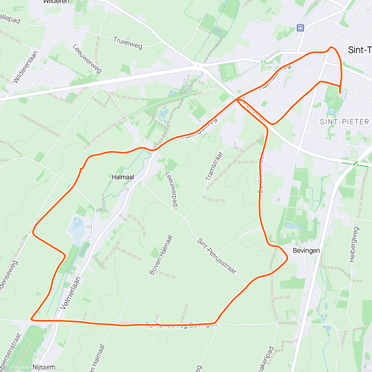 Map of the activity, Morning Run