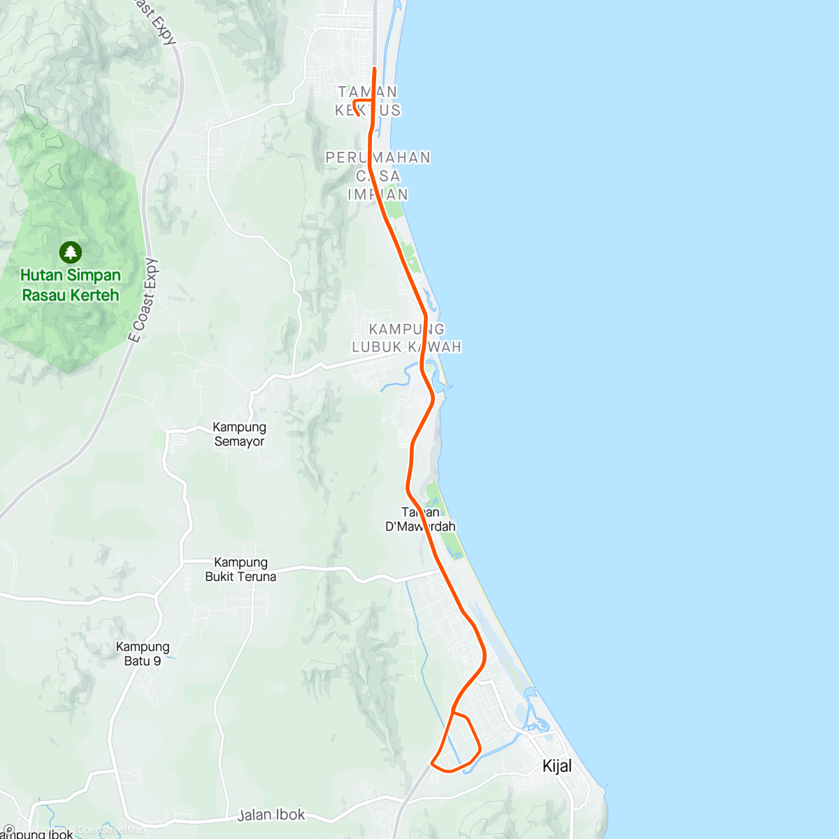 Map of the activity, 2024-04-17Ride