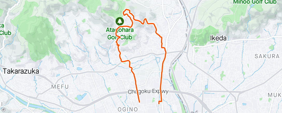 Mappa dell'attività 朝のトレイルランニング