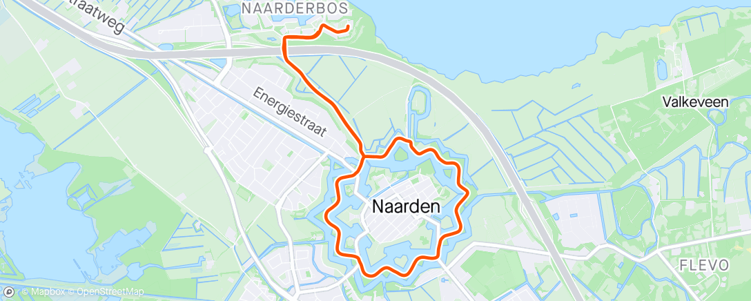 Map of the activity, Morning Run 🖤❤️