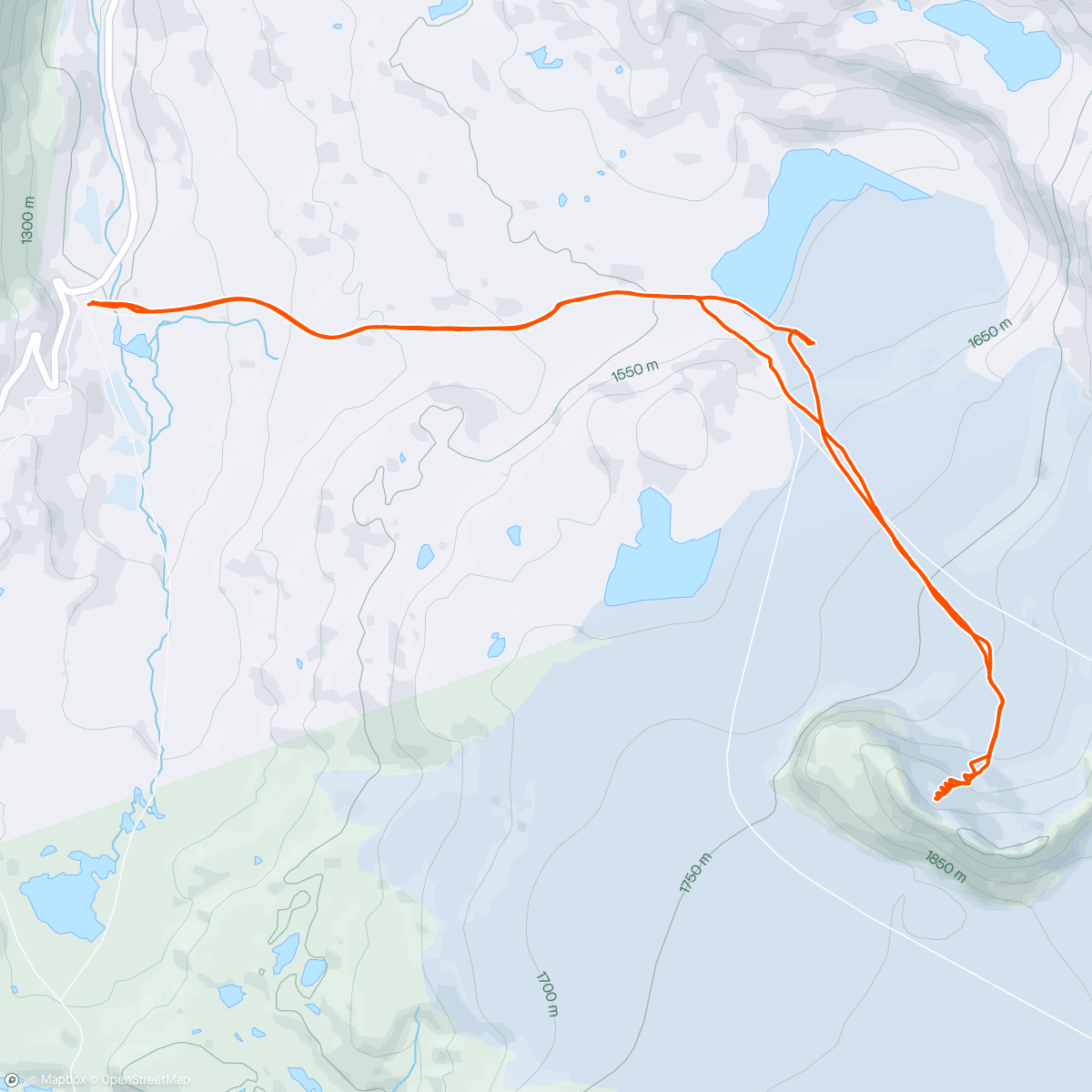 Map of the activity, Vestre Kalven ish
