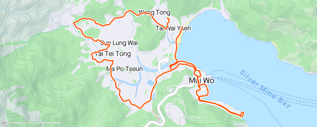 Map of the activity, Evening Run around Mui Wo Villages 🏃👟😁