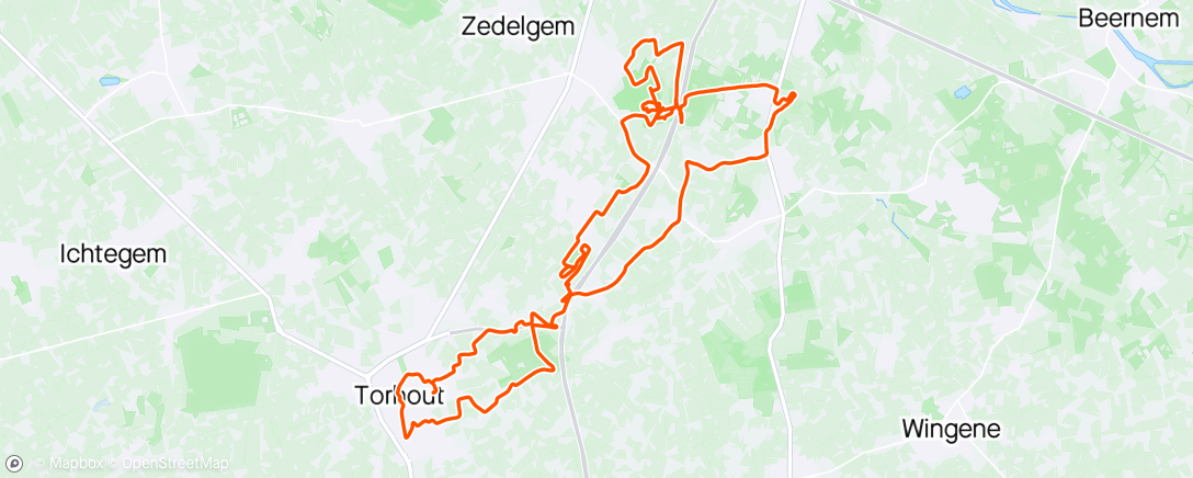 Mappa dell'attività Rustig mtb ritje bossen torhout en omstreken