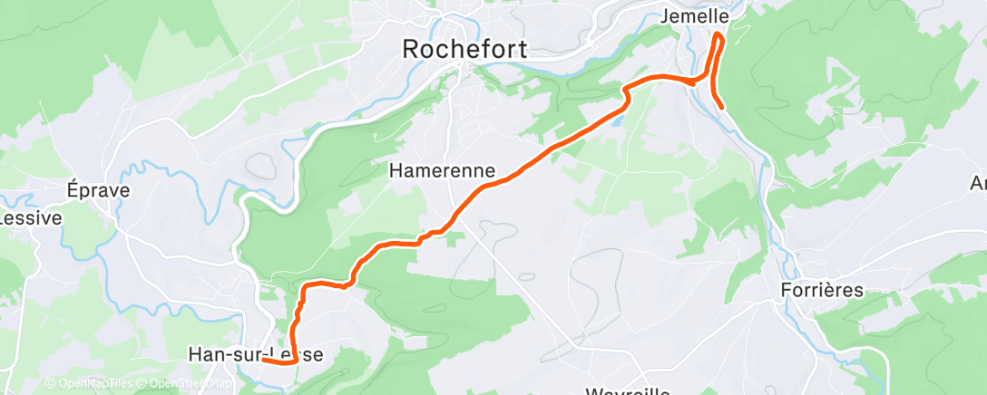 Map of the activity, Namiddagloop