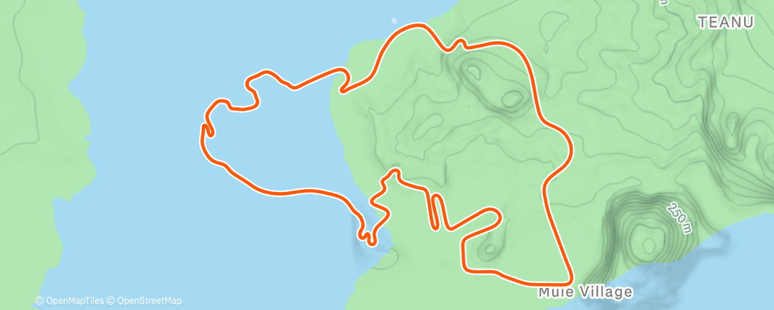 Map of the activity, Zwift - Beach Island Loop in Watopia