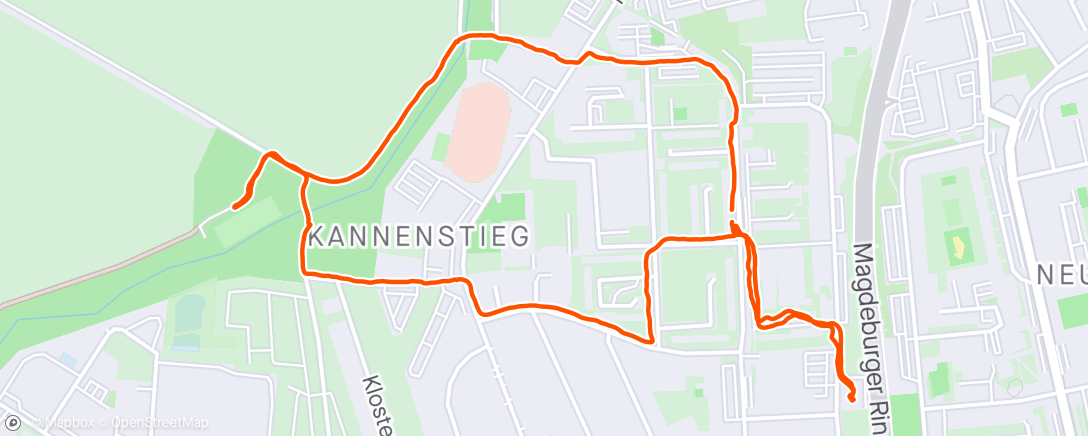 Map of the activity, Spaziergang + Einkaufen