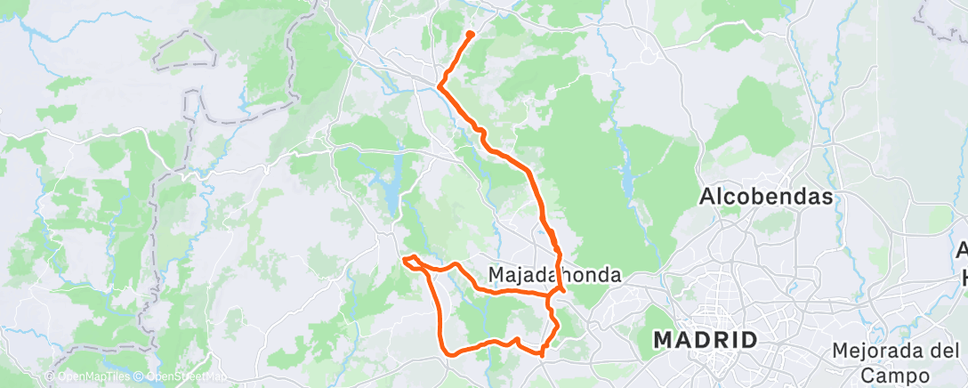 Map of the activity, Morning Ride