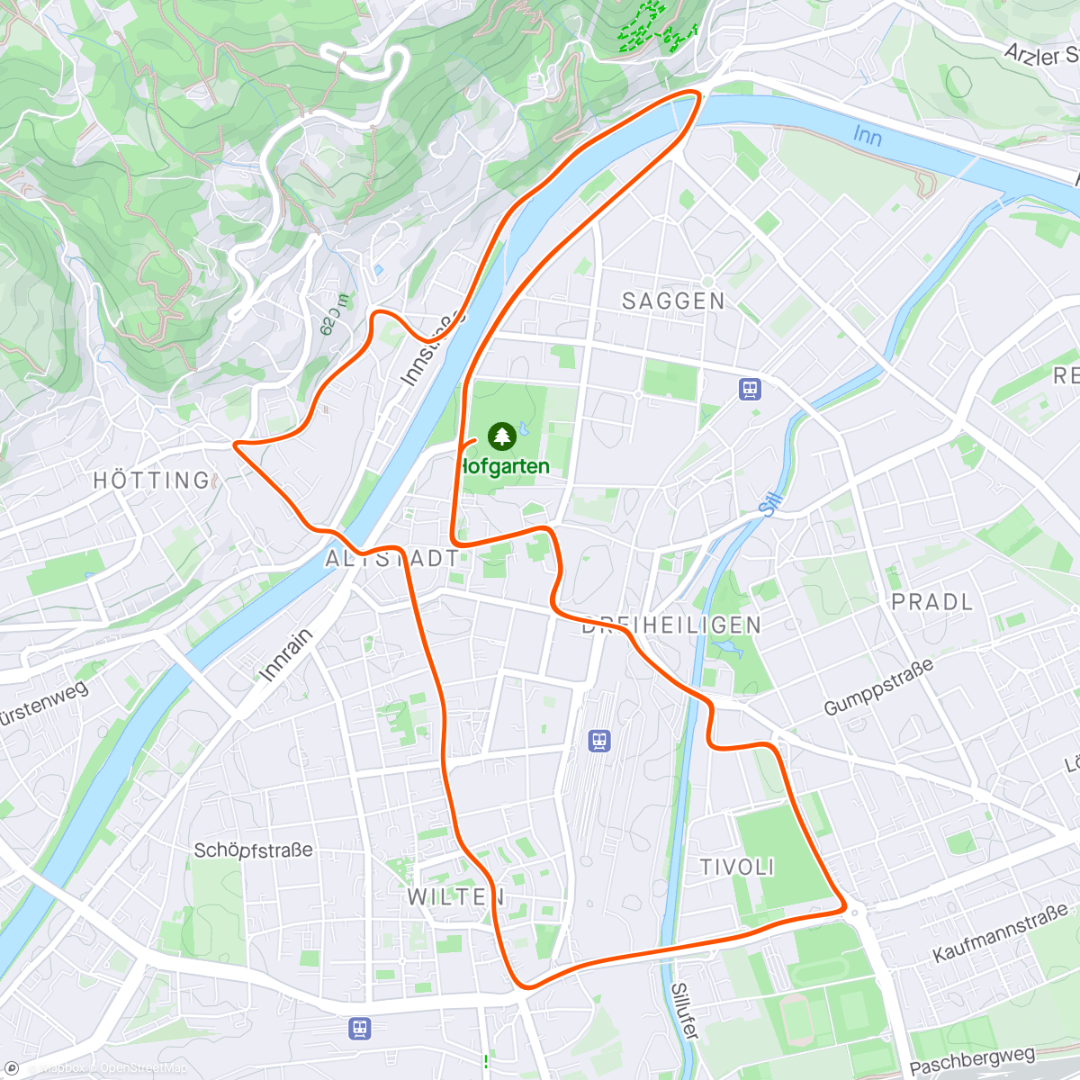 Map of the activity, Zwift - Group Ride: AHDR (C) on Innsbruckring in Innsbruck