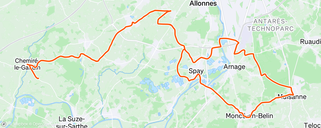 Mappa dell'attività Sortie vélo le matin