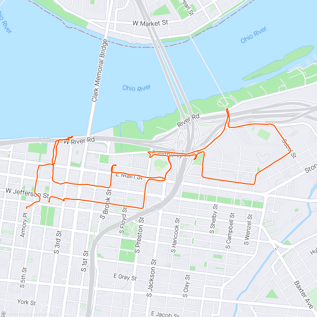 Map of the activity, Morning scoot